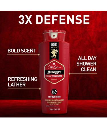 Old Spice Body Wash for Men - Pack of 2 - Swagger with Cedarwood - 24 Fl Oz. - Buy Online on GoSupps.com