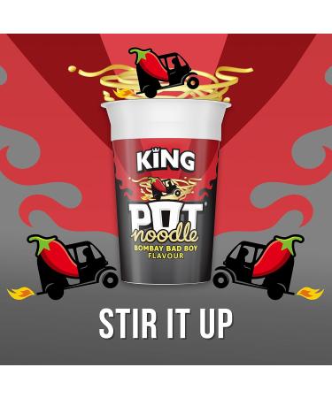 Pot Noodle Bombay Bad Boy King Pot Vegetarian quick to make noodles 114 g Bombay Bad Boy 114 g (Pack of 1) - Buy Online on GoSupps.com