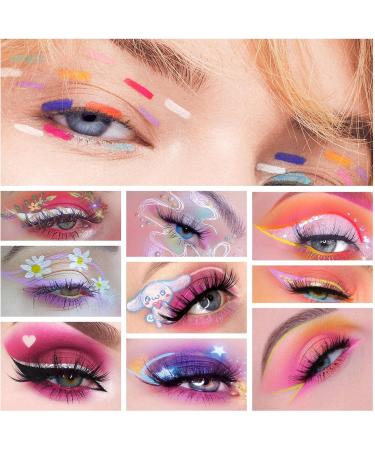 Colored Eyeliner Pencils Set - Quick Dry Eye Liner for Women 12 Colors Retractable Eye Makeup Liners Precision Tip Glides On Easily to Create Any Look Frifer - Buy Online on GoSupps.com