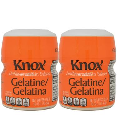 Knox Unflavored Gelatin Duel Pack (2 ct Pack, 16 oz Canisters)