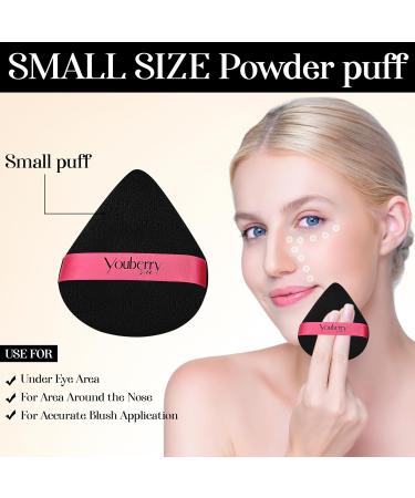 youberry Silk Powder Puff 2 Pcs - Small & Large Triangle Velvet Puff Duo for Pressed Powder - Flawless Makeup Finish - Buy Online on GoSupps.com