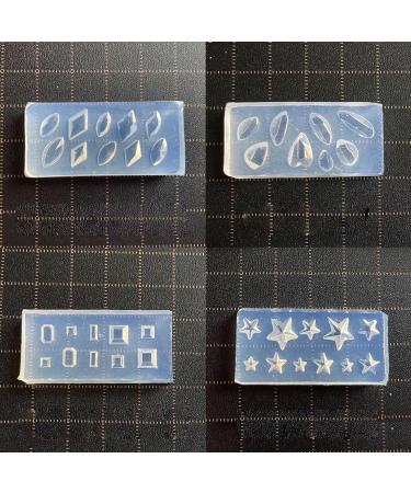 FEIlei 15Pcs Mini Faceted Gem Heart Silicone Molds Nail Art Carving Mold Suitable for DIY Nail Art Decoration Supplies Tool - Buy Online on GoSupps.com