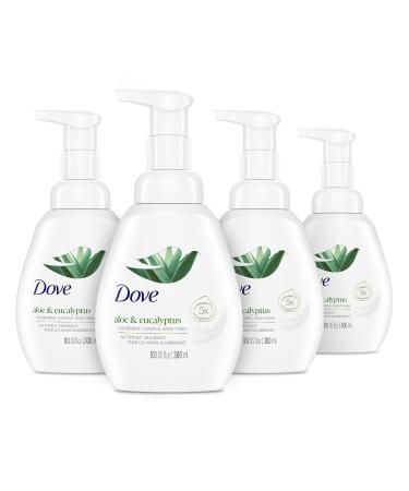 Dove Nourishing Foaming Hand Wash For Clean and Softer Hands Aloe and Eucalyptus Cleanser That Washes Away Dirt and Germs 10.1 Fl Oz (Pack of 4) Aloe Vera 10.1 Fl Oz (Pack of 4)