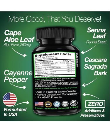 Cape Aloe Colon Cleanse - Detox & Flush 90 Capsules | Natural Herbal Laxative for Gentle Constipation Relief & Digestive Health - Buy Online on GoSupps.com