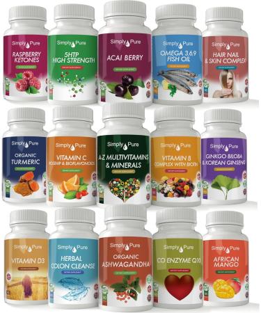 Simply Pure Vegan Raspberry Ketones Capsules x 90 | Gluten Free, GM Free | 5000mg - Buy Online on GoSupps.com