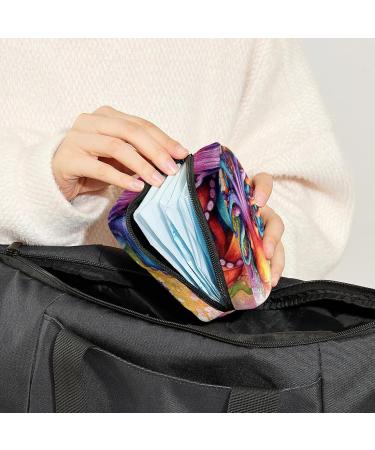 Octopus Sanitary Napkin Storage Bag - Multi-colored Portable Period Bag for Women and Teen Girls | Feminine Menstrual Cup Pouches + Nursing Pad Holder + Tampon Bags - 1Pcs - Buy Online on GoSupps.com