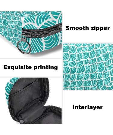 Fish Scales Pattern Sanitary Napkin Storage Bag - Portable Period Kit for Women, Teen Girls - Menstrual Cup Pouch & Tampon Bags - Color 7 - Buy Online on GoSupps.com