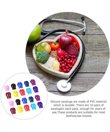 Hemobllo Replacement Stethoscope Ear Tips - 10 Pairs Soft-Sealing Earplugs for Stethoscopes Random Colors International Shipping - Buy Online on GoSupps.com