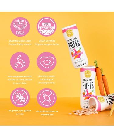 Serenity Kids 6+ Months Grain Free Puffs - Pack of 6 - Carrot & Beet - 1.5 Oz. - Buy Online on GoSupps.com