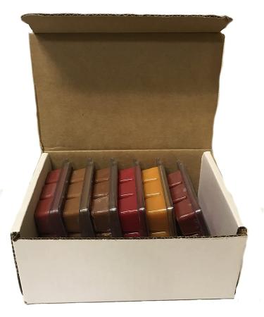 Soy Blend Candle Wax Bar Melts - 6 Pack Fall/Autumn Woodsy Masculine Scents: Cedarwood, Black Spice, Sandalwood, Teakwood & Saffron - Buy Online on GoSupps.com