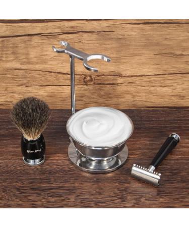 Favali 4 in 1 Razor Set - Complete Wet Shaving Kit with Stand Brush & Blades | Perfect Gift for Men - Buy Online on GoSupps.com