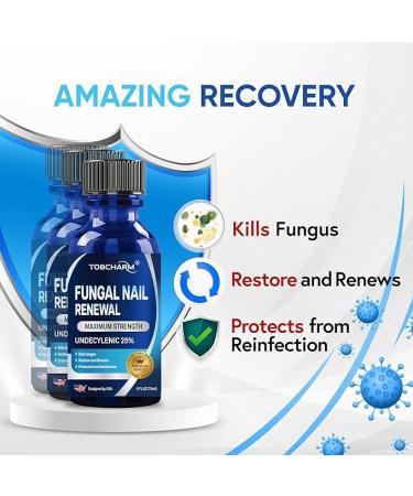 2Pcs Toenail Fungus Treatment Extra Strength with 25% Undecylenic Acid & Tea Tree Oil  Nail Fungus Treatment for Toenail & Fingernails  Antifungal Nail Treatment for Damaged Nails and Thick Toenails - Buy Online on GoSupps.com