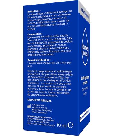 Buy Gouttes Blue Sterile Moisturising Eye Lotion 10ml - Hydrating Eye Care for All Skin Types | International Shipping Available - Buy Online on GoSupps.com