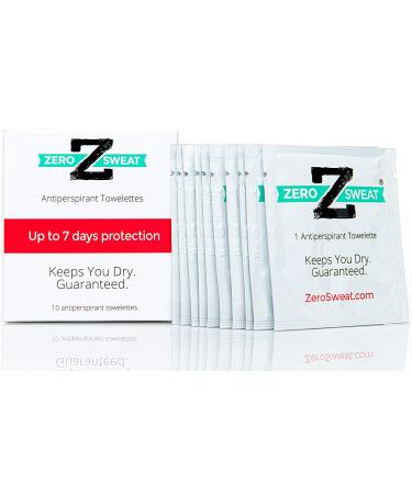 ZeroSweat Antiperspirant Wipes - Clinical Strength Hyperhidrosis Treatment - 10 Wipes - Buy Online on GoSupps.com