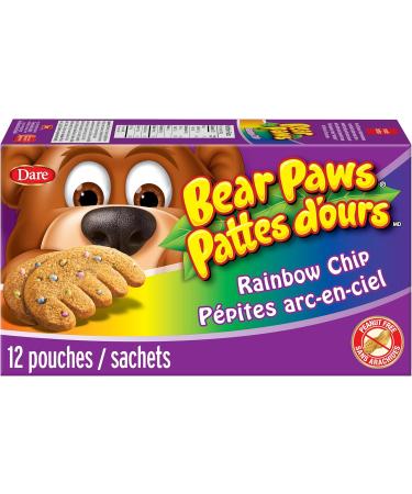 Bear Paws Rainbow Chip Cookies (Pack of 6) - Soft Cookie Snack Packs Family Size Peanut Free School Snacks 6x480g 72 pouches Rainbow Chip Pack of 6x480g (72 Pouches) - Buy Online on GoSupps.com