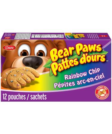 Bear Paws Rainbow Chip Cookies - Soft Cookie Snack Packs School Snacks Made With Real Chocolate Chips Peanut Free Family Pack 480g 12 Pouches Rainbow Chip 480g (12 Pouches)