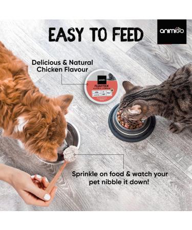 animigo Flea Powder For Cats & Dogs 100g Natural Chicken Flavor With Vitamins & Garlic Powder - Effective & Natural Supplement (Alternate Of Flea Tablets For Dogs & Cats) - For Immunity & Digestion - Buy Online on GoSupps.com