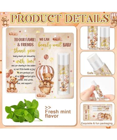 50 Pack Bear Themed Baby Shower Favor Baby Shower Lip Balm Bulk We Can Bearly Wait Party Thank You Gifts for Gender Reveal Guest Games Prizes Thanksgiving Party Supplies Brown Bear - Buy Online on GoSupps.com