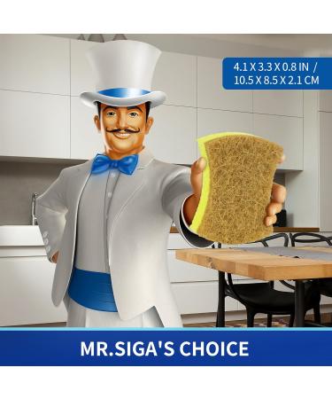 Mr. Siga Cellulose Kitchen Sponges - ko Eco-Friendly Multi-Surface Cleaning Scratch-Free Dishwashing - 12 Pack - Buy Online on GoSupps.com