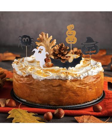125 Pieces Halloween Cupcake Toppers Picks Halloween Cupcake Decorations for Halloween Birthday Party Supplies - Buy Online on GoSupps.com
