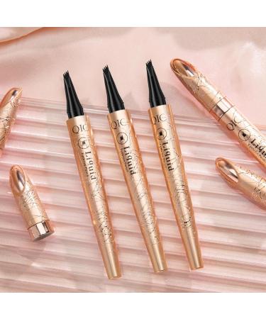 VIDIND Magic Eyebrow Pencil with 4 Micro Fork Tips Natural Waterproof and Durable Eyebrow Pencil for Men and Women for Effortless Natural Looking Eyebrows (Dark Brown) - Buy Online on GoSupps.com