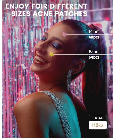 Jefusst Acne Pimple Patch 112ct Invisible Hydrocolloid with Tea Tree & Calendula Oil - Star-Shaped Zit Patches for Face - Buy Online on GoSupps.com