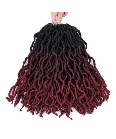 14 Inch Goddess Faux Locs Crochet Hair 6 Packs/Lot - Soft Gypsy Locs Wavy Crochet Braids Dreadlocks - 3 Tone Curly Wavy Twist Braiding Hair Extensions - African Roots Braid - 1B/99j/530 - Buy Online on GoSupps.com