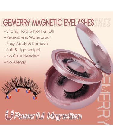 GEMERRY 2 Pair Magnetic Eyelashes Natural Look No Glue or Eyeliner Needed Magnetic Eyelashes Magnetic Lashes Natural Look Reusable Magnetic Eyelashes with Applicator(DWSP+N07) C01 - Buy Online on GoSupps.com