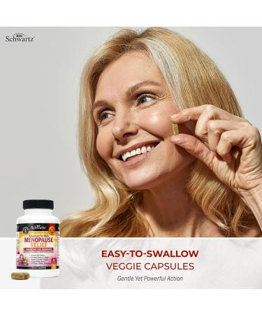 Menopause Relief & Hormone Balance with Herbal Support - 60 Veggie Capsules - Buy Online on GoSupps.com