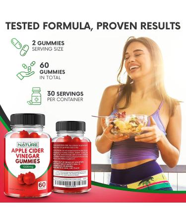 Apple Cider Vinegar Gummies 1000mg - Immune Health & Weight Management - Vegan, Non-GMO, Gluten-Free - 60 Gummies - Buy Online on GoSupps.com