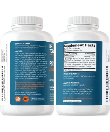 Dr. Tobias Omega 3 Fish Oil & Psyllium Daily Supplements for Heart Brain & Immune Support Healthy Bowel Movement Supports with Psyllium Husk Capsules - Buy Online on GoSupps.com