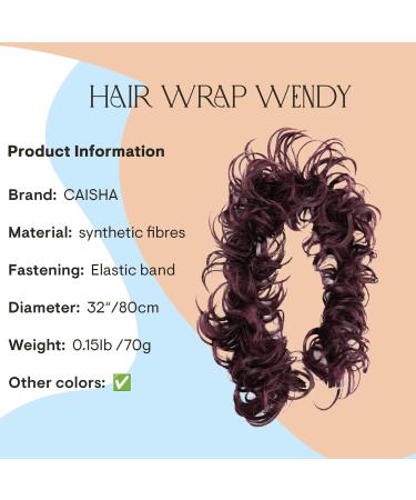 CAISHA XXL Red Brown Curly Messy Bun Hairpiece | Bridal Updo Voluminous Scrunchy Hairstyle - Buy Online on GoSupps.com