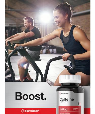 Horb ach Caffeine Pills 200mg with Green Tea - 200 Vegetarian Non-GMO & Gluten Free Tablets for Energy Boost | International Shipping Available - Buy Online on GoSupps.com