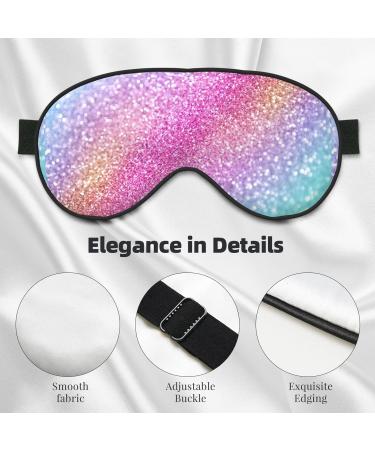 Buy Fun Rainbow Pink Sleep Mask - Adjustable Double-Sided Eye Covers for Perfect Shading & Eye Edema Relief - Soft Sleeping Eye Mask for Travel & Home - Buy Online on GoSupps.com