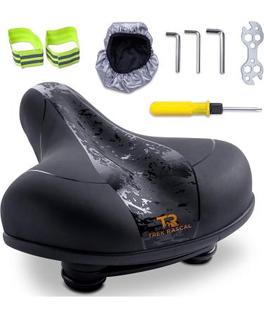 Memory Foam Bike Seat Cushion - Universal Fit, Shock-Absorbing, Extra-Wide - for Peloton & Comfort Biking - Men & Women by TrekRascal - Buy Online on GoSupps.com