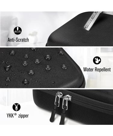 MEDMAX Hard Shell Asthma Inhaler Case - Portable Shockproof Travel Carrying Case - Clip and Handle Strap - Compatible with Chamber Spacer Masks - Black - Buy Online on GoSupps.com