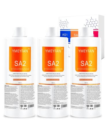 Solution Aqua Peeling pour appareil facial solution SA2 pour appareil facial hydrog ne et oxyg ne professionnel s rums nettoyants en profondeur pour peaux grasses (400 ml/3 pi ces)