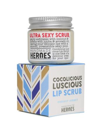 Handmade Heroes Coconut Lip Scrub - Natural Vegan Exfoliant for Chapped Lips - Buy Online on GoSupps.com
