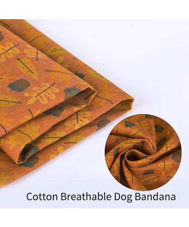Autumn Ahorn Leaf Dog Bandana - Enchanting Yellow Neckerchief for Small to Large Dogs & Cats | Stylish Triangle Bibs for Pets - Buy Online on GoSupps.com