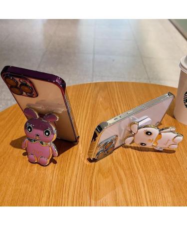 Buy Tivenfezk Caricature Glitter Rabbits Samsung Galaxy S10 Case - Soft Silicone Bling Shell with Hidden Stand - Transparent Protective Cover in Pink - Buy Online on GoSupps.com
