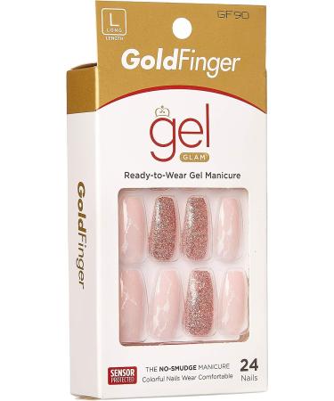 Gold Finger Full Cover False Nails - Long Length (24 Count) - Buy Online on GoSupps.com