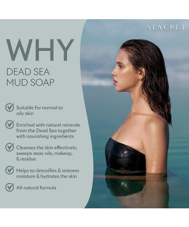 SEACRET Mud Soap with Foaming Net - Luxurious Exfoliating Cleanser for Glowing Skin | International Shipping Available - Buy Online on GoSupps.com