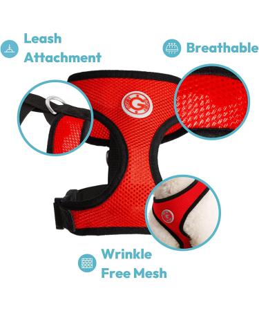 Gooby Soft Mesh Dog Harness - All Weather Breathable Harness for Small Dogs - Sea Blue, Small Chest 11.75-15.5 - Buy Online on GoSupps.com