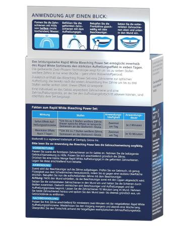 Rapid White Bleaching Power Set - Immediate Tooth Whitening No Hydrogen Peroxide 7 Steps Whiter Teeth Home Application Blue & Silver 1 Pack - Buy Online on GoSupps.com