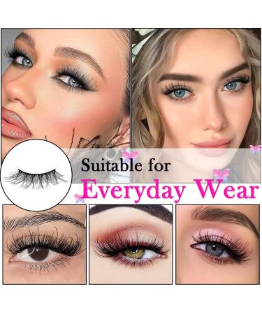 3D Wispy False Eyelashes Set - 20mm Reusable Handmade Faux Mink Extensions | Natural Fairy Look | 5 Pairs (9D305) - Buy Online on GoSupps.com