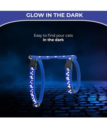 Cat Harness with Leash 3-Pack - Stars Moon Paw Heart Design - Escape Proof - for Walking Small Medium Large Cats - Black Red Blue - Adjustable & Safe - Set of 3 - Buy Online on GoSupps.com