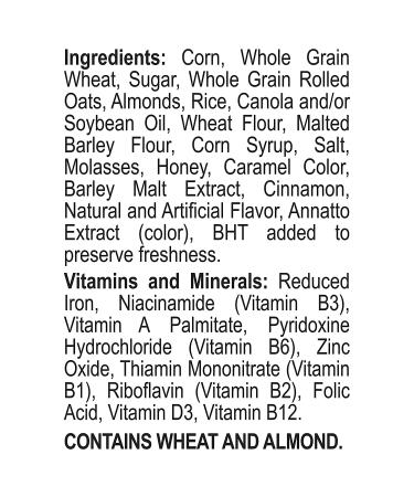 Buy Honey Bunches of Oats with Almonds - Heart Healthy Low Fat Whole Grain Cereal 18 oz - Buy Online on GoSupps.com