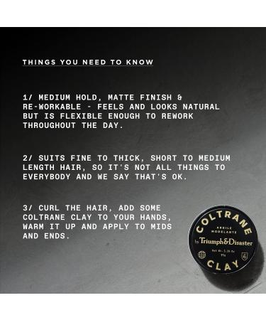 Triumph & Disaster Coltrane Clay Hair Pomade 95g - Medium Hold for Fine to Thick Hair - Matte Finish for Men - Buy Online on GoSupps.com