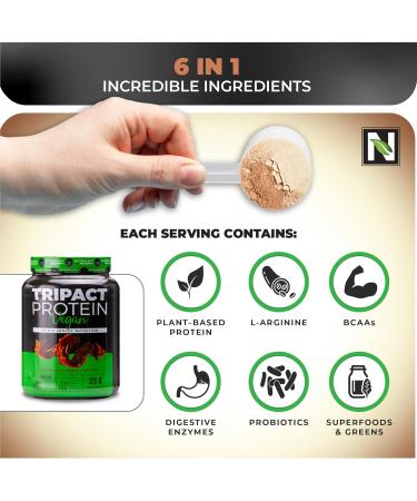 Nutrology Greens & Fruits Powder-Naturally Sourced Superfood Vanilla Cinnamon (30 Servings) TRIPACT Vegan Protein Powder Chocolate Peanut Butter (20 Servings) - Buy Online on GoSupps.com
