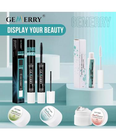 GEMERRY 2 IN 1 Mascara Set Mini Brush Mascara Volumizing Lengthening Defining Curling Multiplying Buildable Formula Double-Ended Design Lower Lash Mascara Included - Rich Black 6ml+ 4ml Mascara 6ml+ 4ml - Buy Online on GoSupps.com